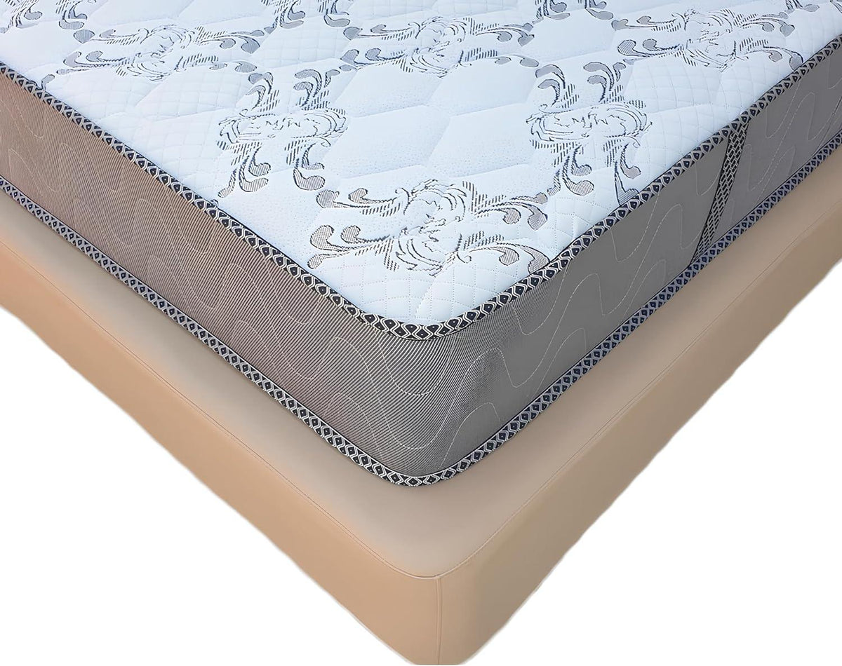 INFINI HOMES Premium High Density Foam Bonnel Spring Mattress White & Black