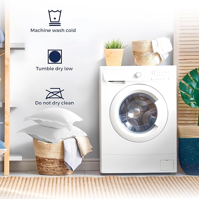 INFINI HOMES Premium White Cotton Cushion Covers 40 X 40 - UAE Living Room Decor