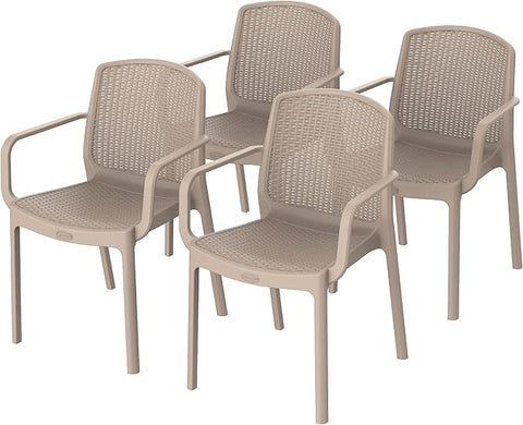 Premium Cedarattan Armchair Set of 4 - UAE Wide Delivery | Dubai Abu Dhabi Sharjah