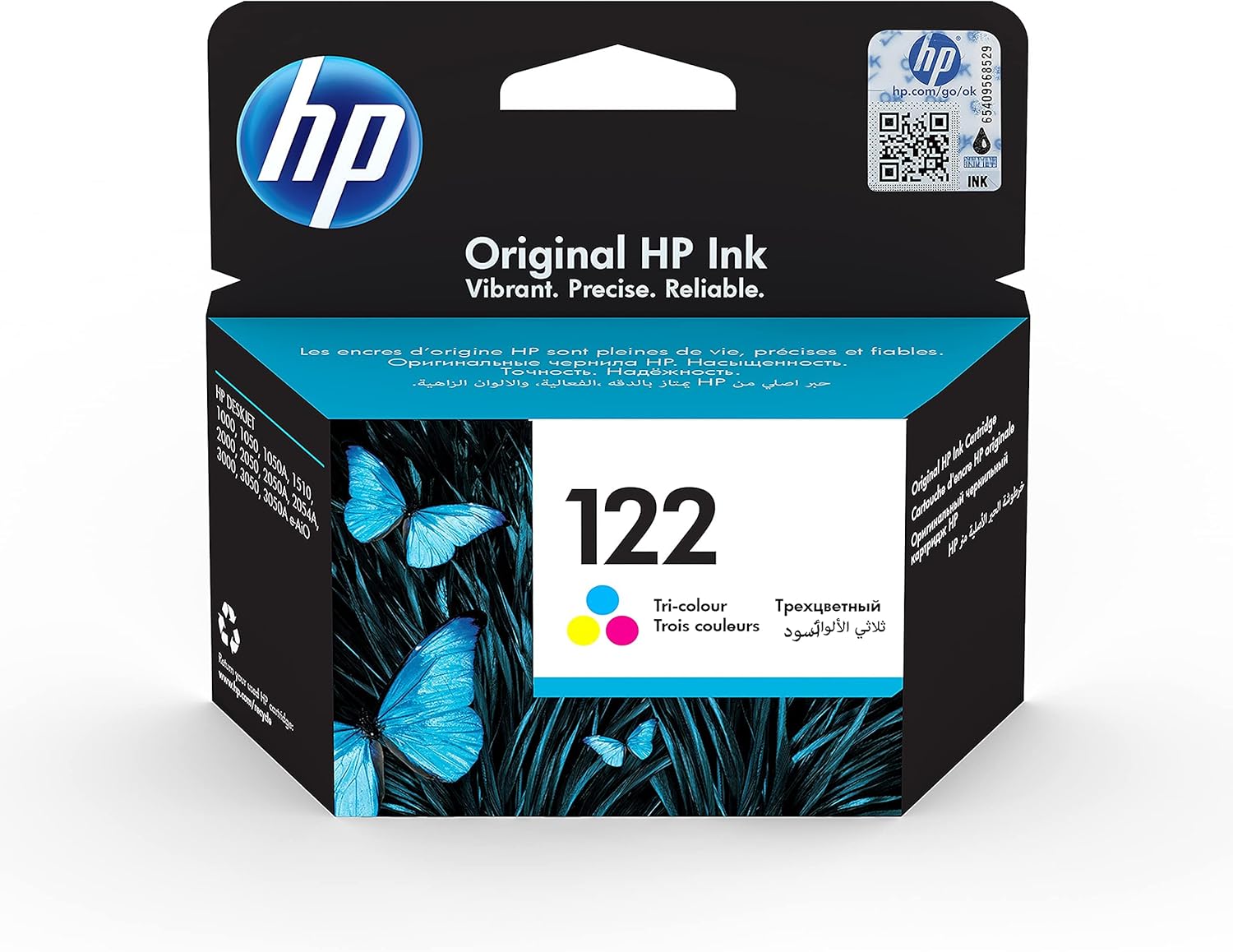 HP 122 Tri-Color Ink Cartridge Original (CH562HK) - Compatible with HP Printers UAE