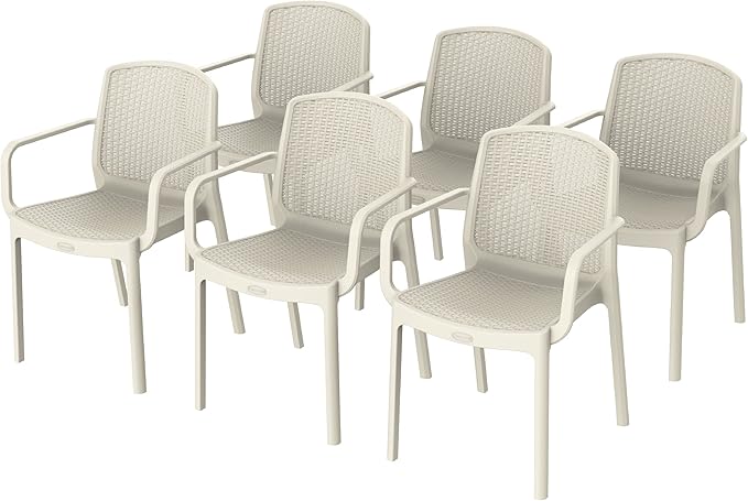 Premium Cedarattan Armchair Set of 6 - Dark Brown Outdoor Furniture UAE | Dubai Abu Dhabi Sharjah
