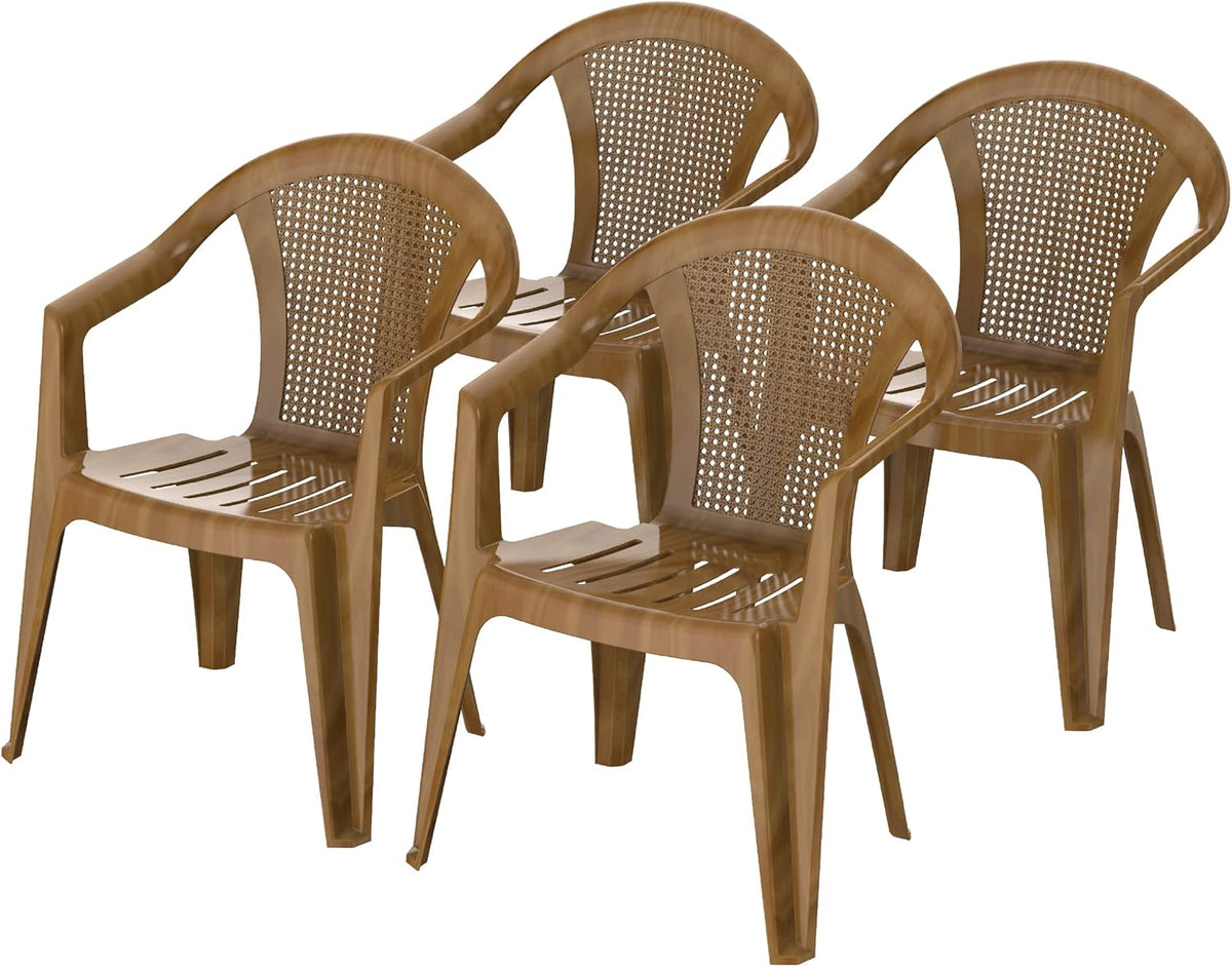 Premium Bamboo Dining Chairs Set of 4 - UAE Wide Delivery | Dubai Abu Dhabi Sharjah Sandalwood