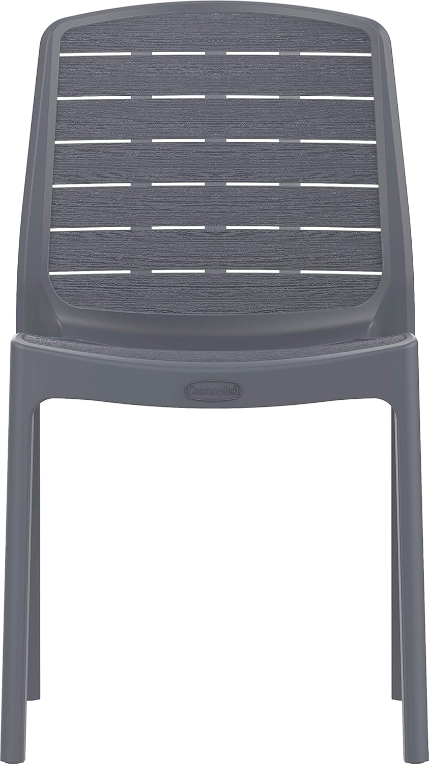 Cedargrain Resin Outdoor Armless Chair - Premium Furniture UAE | Dubai Abu Dhabi Sharjah