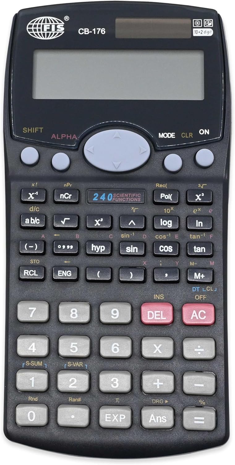FIS Scientific Calculator 240 Functions - 12 Digit Display Calculator for Students & Engineers UAE