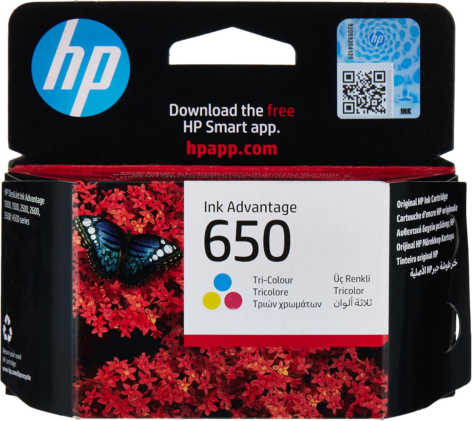 HP 650 Tri-Colour Ink Cartridge - Original Ink Advantage for HP Printers UAE