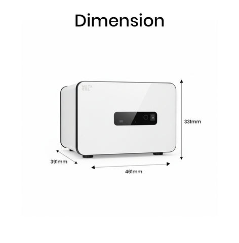 METACEL Fire Resistant Safe MC-020PR Ivory - Digital Lock & Fingerprint - UAE Delivery