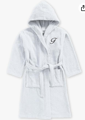 INFINI HOMES Premium Kids Hooded Bathrobe - Monogrammed Terry Cotton for UAE Children