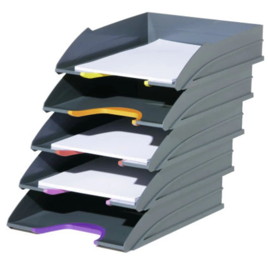 Durable Varicolor 5 Letter Tray Set - Premium Office Organization Dubai Abu Dhabi UAE