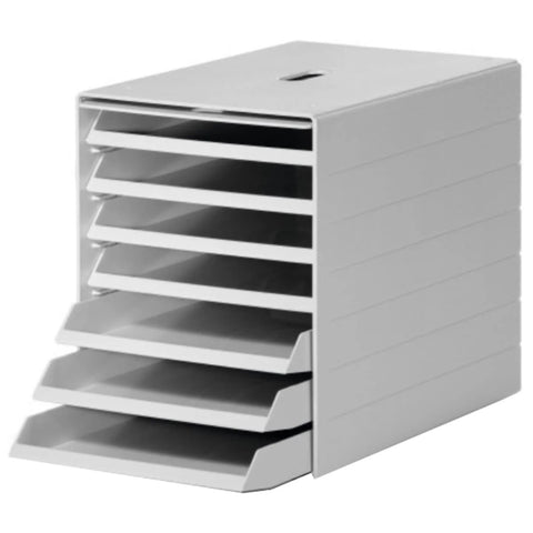 Durable Idealbox Plus Letter Tray with Front Door Grey - Premium Office Storage UAE