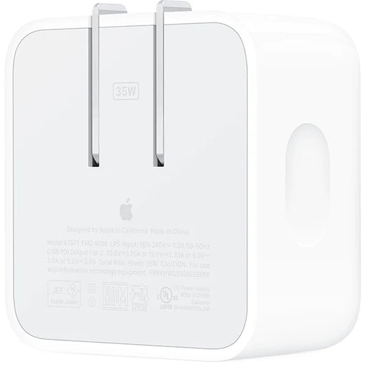 Apple 35W Dual USB-C Compact Power Adapter - White | UAE Stock | Fast Delivery Across All Emirates