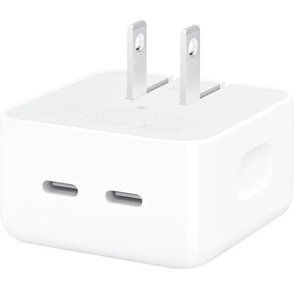 Apple 35W Dual USB-C Compact Power Adapter - White | UAE Stock | Fast Delivery Across All Emirates