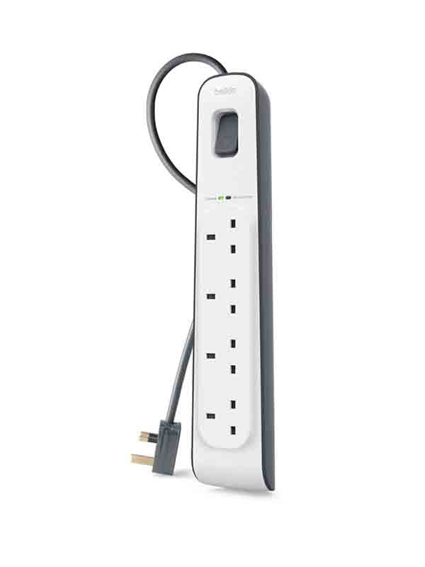 Belkin BSV400AF2M 4-Way Surge Protection Power Extension Socket 2M - White