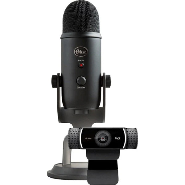 Blue Yeti Microphone Pro Streamer Pack with Logitech C922 HD Webcam - UAE Delivery