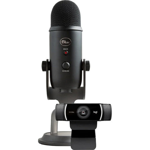 Blue Yeti Microphone Pro Streamer Pack with Logitech C922 HD Webcam - UAE Delivery
