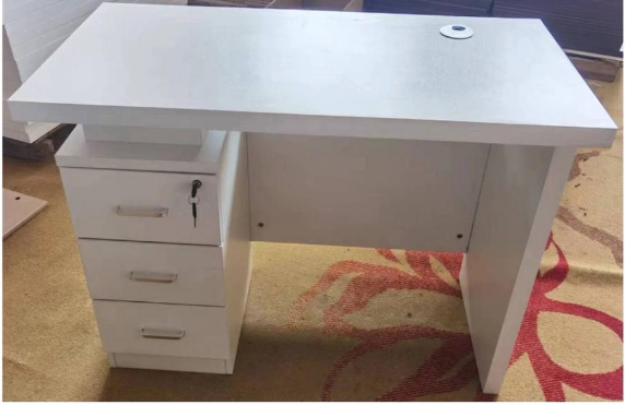White Office Desk with Drawers 100x60cm | Premium Workspace Furniture UAE