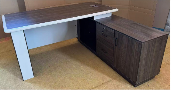 Wenge Light Grey Office Table IH 723 | Premium Office Furniture UAE