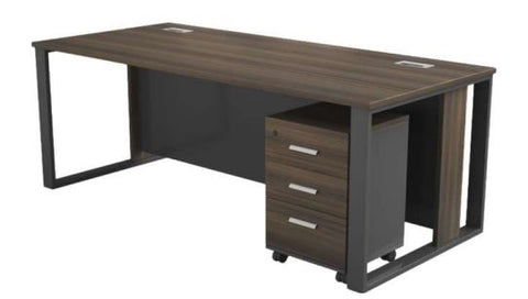 INFINI HOMES Office Table with Metal Leg