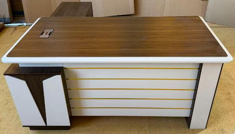 Wenge Light Grey Office Table IH 723 | Premium Office Furniture UAE