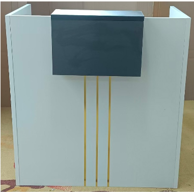 White Grey Reception Table 120x60x110cm | Modern Office Furniture UAE