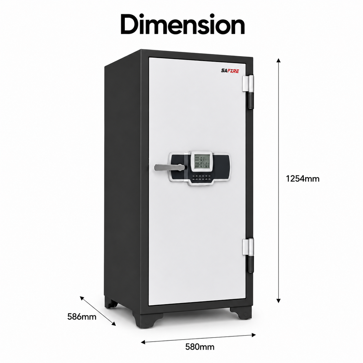 Fire-Rated Safe Open View with Interior Shelves for Documents and Valuables – UAE