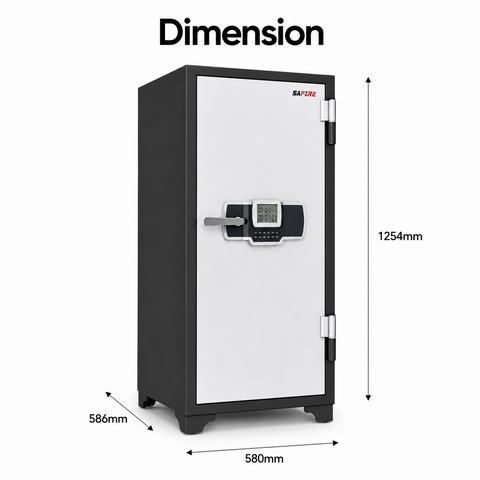 Fire-Rated Safe Open View with Interior Shelves for Documents and Valuables – UAE