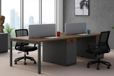 4 Person Office Workstation 120x240cm - Premium Desk Dubai UAE | INFINI HOMES