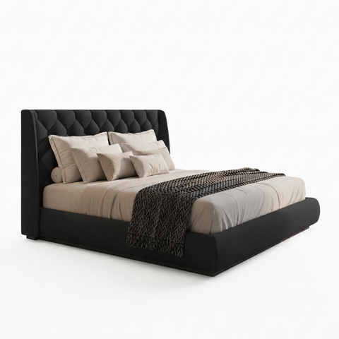 Queen Upholstered Platform Bed 160x190cm - Dubai Abu Dhabi Sharjah UAE Delivery