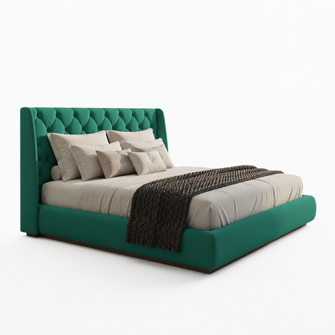 Queen Upholstered Platform Bed 160x190cm - Dubai Abu Dhabi Sharjah UAE Delivery