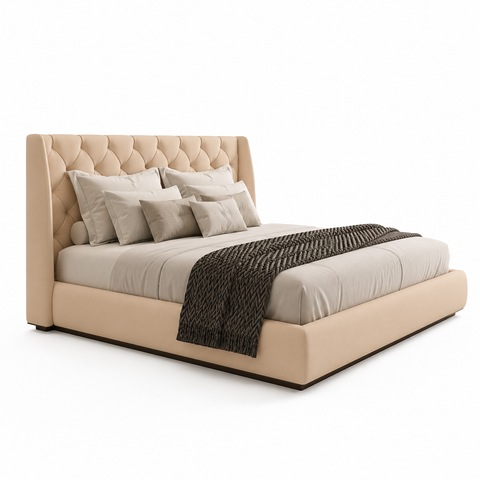 Queen Upholstered Platform Bed 160x190cm - Dubai Abu Dhabi Sharjah UAE Delivery