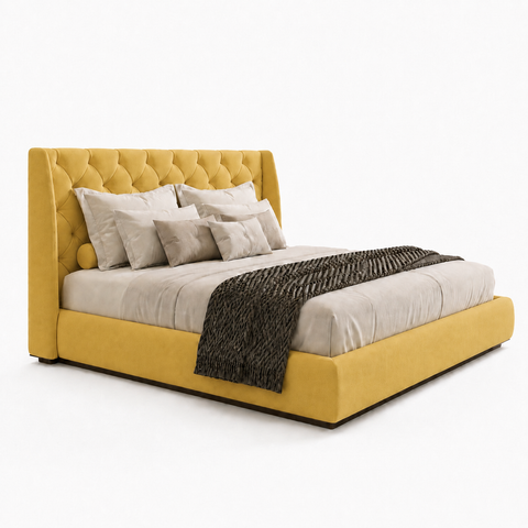 Queen Upholstered Platform Bed 160x190cm - Dubai Abu Dhabi Sharjah UAE Delivery
