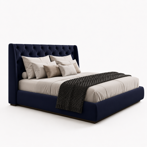 Queen Upholstered Platform Bed 160x190cm - Dubai Abu Dhabi Sharjah UAE Delivery