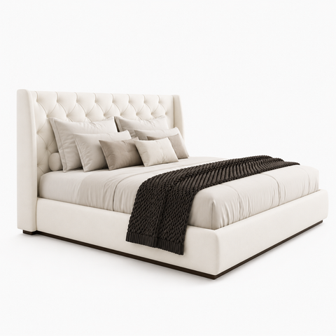 Queen Upholstered Platform Bed 160x190cm - Dubai Abu Dhabi Sharjah UAE Delivery