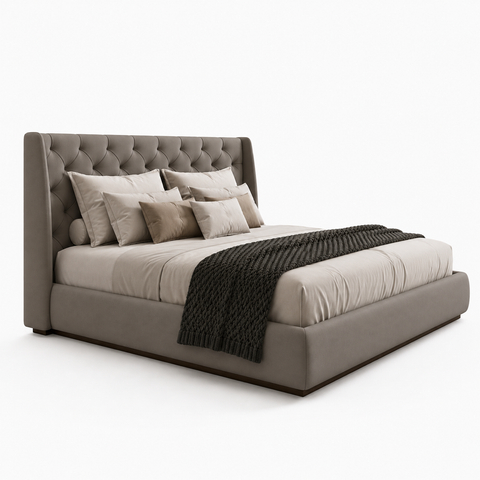 Queen Upholstered Platform Bed 160x190cm - Dubai Abu Dhabi Sharjah UAE Delivery