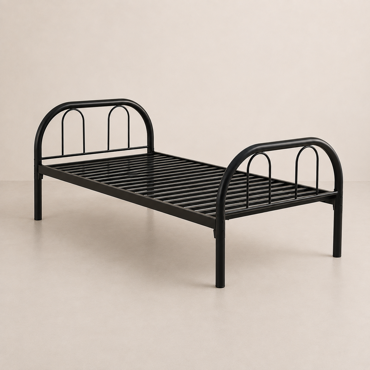 Premium Steel Single Bed Frame UAE | INFINI HOMES Metal Bed Dubai Abu single bed