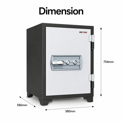 SAFIRE FR 560 2 Key Lock Fire Resistant Safe – Buy in UAE