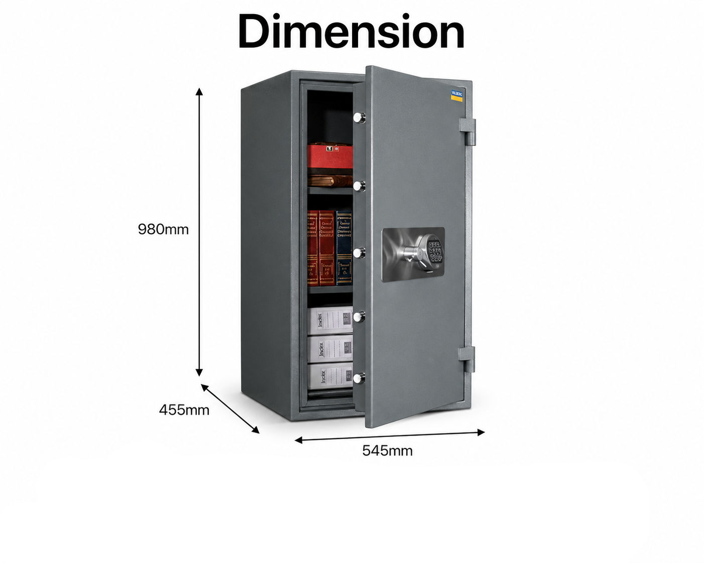Valberg Garant 95 EL + KL Fire & Burglary Resistant Safe | Digital Lock | UAE