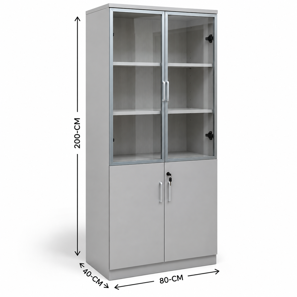 Melamine 2 Door Book Cabinet IH-A2D | Dubai & UAE White