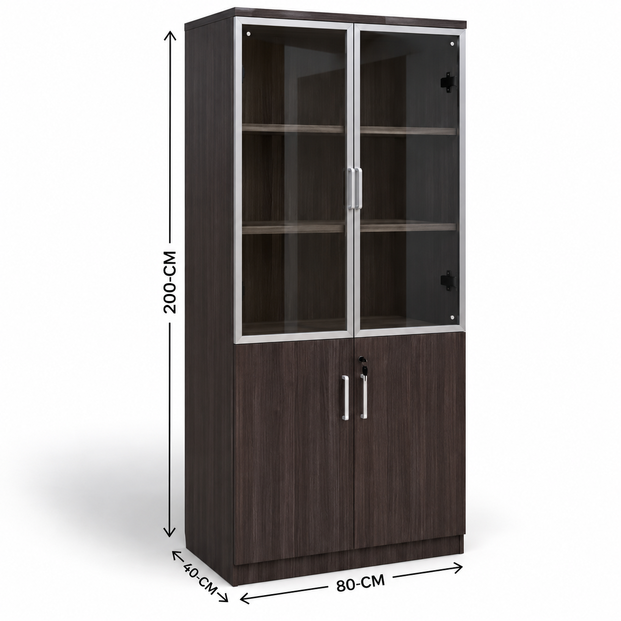 Melamine 2 Door Book Cabinet IH-A2D | Dubai & UAE Wenge