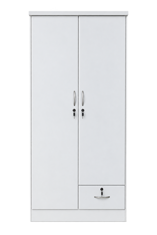 INFINI HOMES 2 Door Wooden Wardrobe UAE - Engineered Wood 1 Lockable