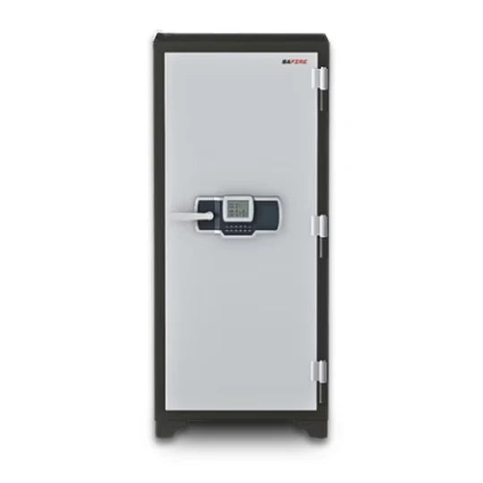 Fire-Rated Security Safe with Electronic Digital Lock – White, Front View
