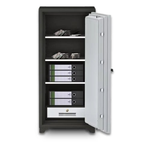 SAFIRE FR 1260 Double Key Lock Fire Safe Interior View – 237L Secure Storage, UAE Wide Delivery