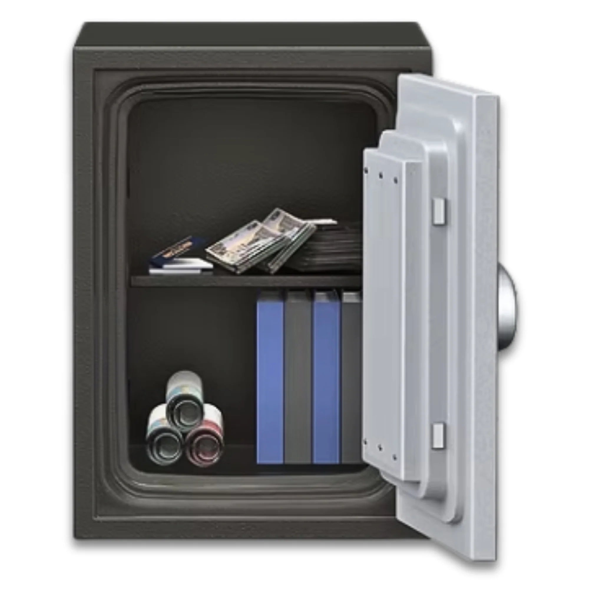 SAFIRE FR 30 Fire Resistant Safe Vertical View – Electronic Lock and Emergency Key | Fire Safe Box UAE | INFINI HOMES