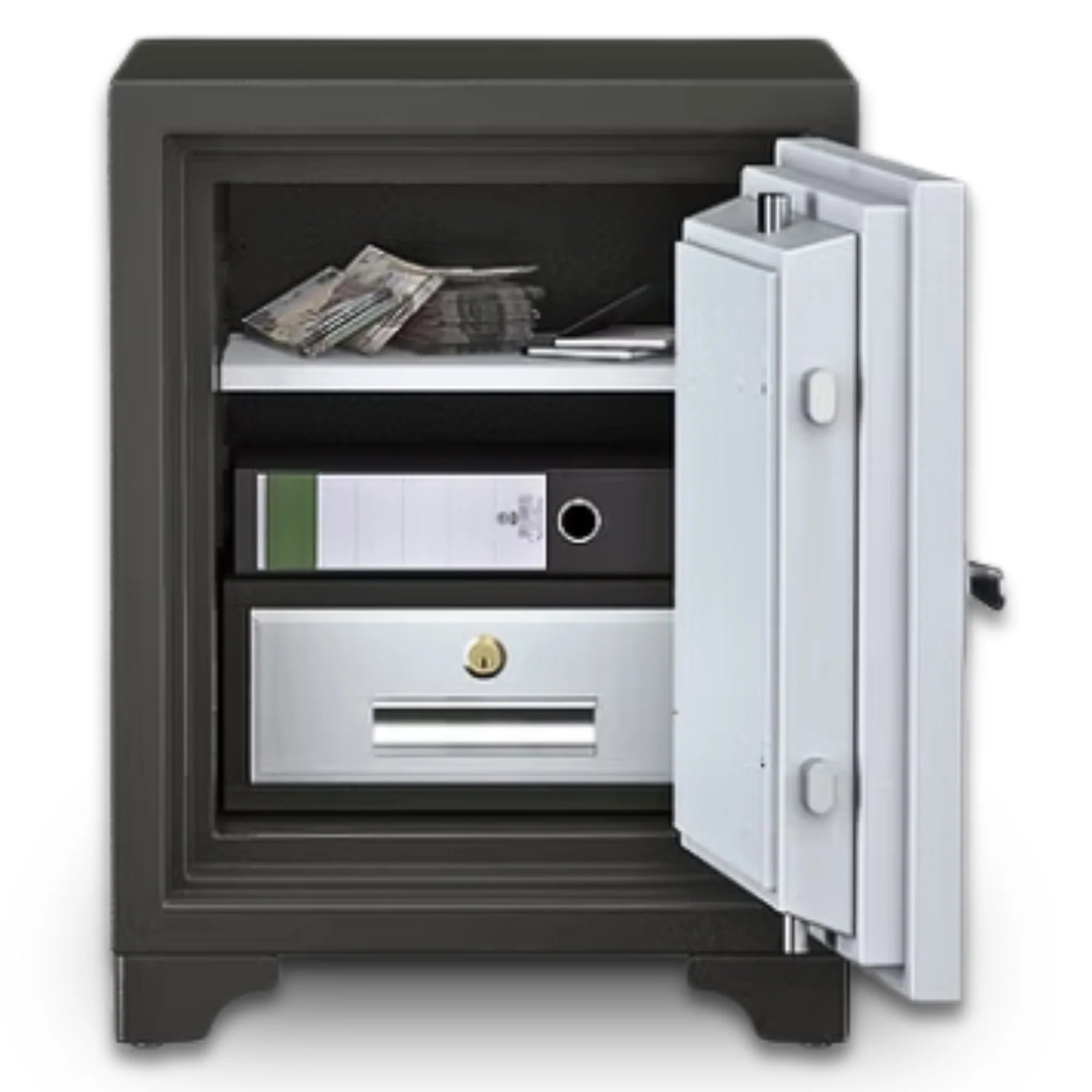SAFIRE FR 445 Fire Resistant Safe Interior View – 49L Capacity Security Safe for Home & Office UAE