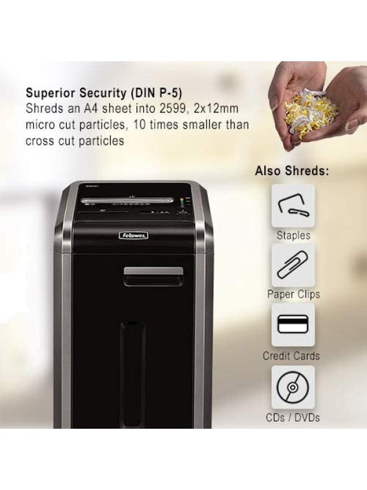 Fellowes 225mi Commercial Micro-Cut Shredder UAE | P-5 Security Paper Shredder with Warranty - Dubai, Abu Dhabi, Sharjah & All Emirates