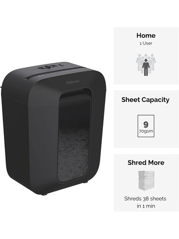 Fellowes LX50 Cross-Cut Paper Shredder UAE | 9-Sheet 4x35mm P-3 Security Shredder with Warranty - Dubai, Abu Dhabi, Sharjah & All Emirates
