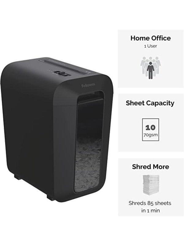 Fellowes LX65 Cross-Cut Paper Shredder UAE | 4x35mm P-3 Security Shredder with Warranty - Dubai, Abu Dhabi, Sharjah & All Emirates