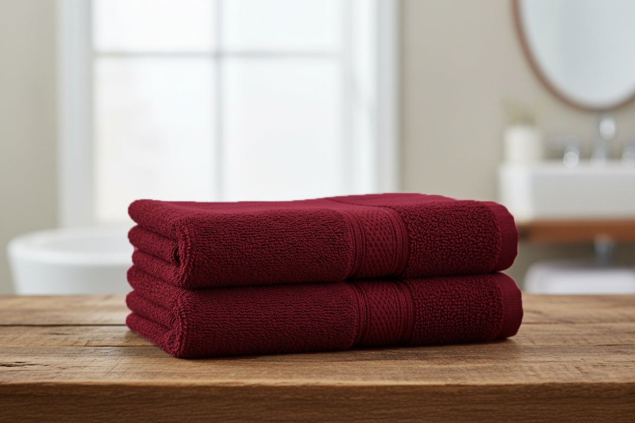 INFINI HOMES Daffodil Premium Hand Towel Set of 2 – 100% Cotton, 40x60 cm, 600 GSM, Dubai Abu Dhabi Sharjah UAE