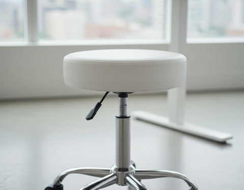 INFINI HOMES Heavy Duty Stool UAE - Model ZF-113 White 35cm Dia Dubai Abu Dhabi Sharjah
