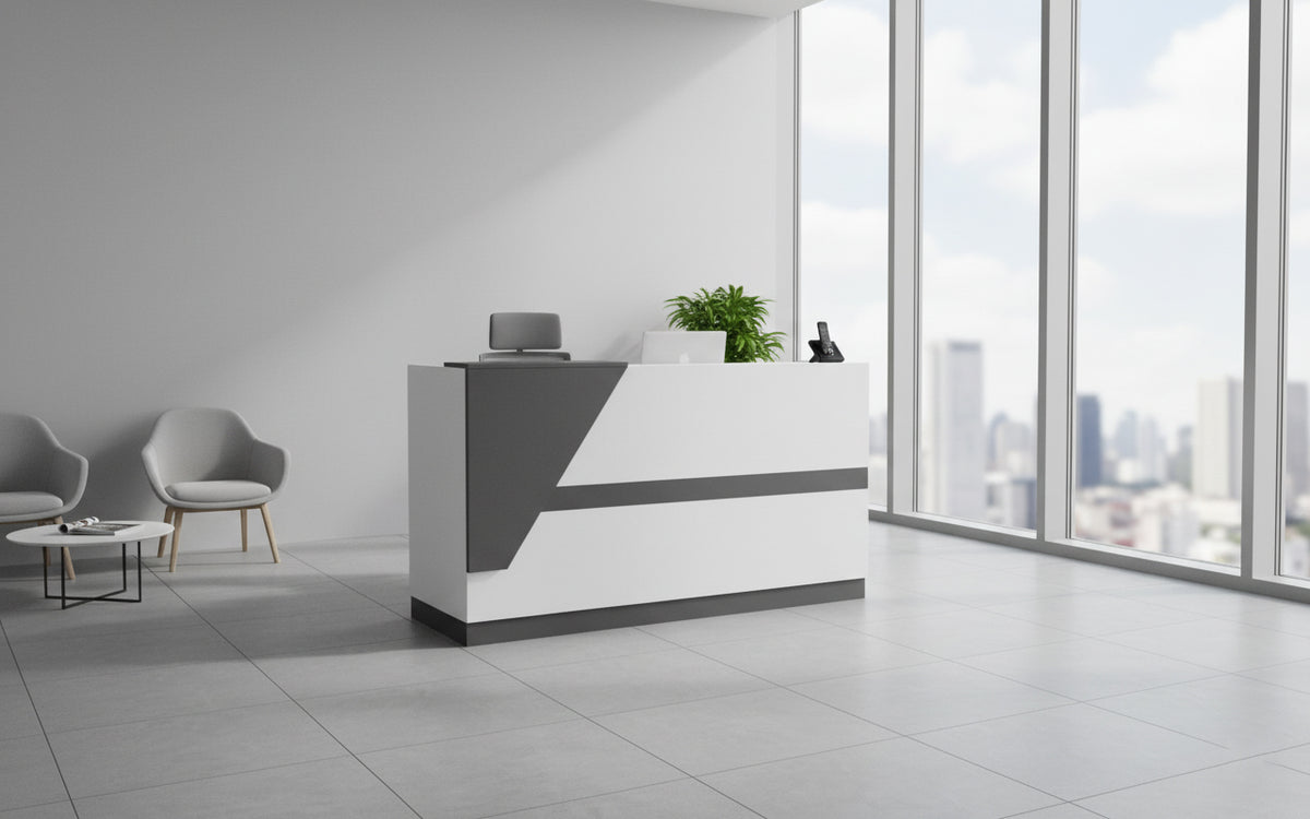 INFINI HOMES Reception Table UAE - Model RCP-140-WT 140x60x105cm Dubai Abu Dhabi Sharjah