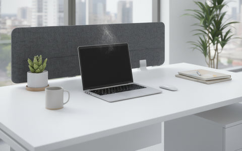 1 Person Office Workstation with Pedestal Drawer - White 120x60cm | Dubai UAE